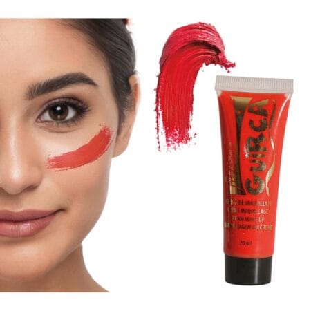 Červený make-up v tubě