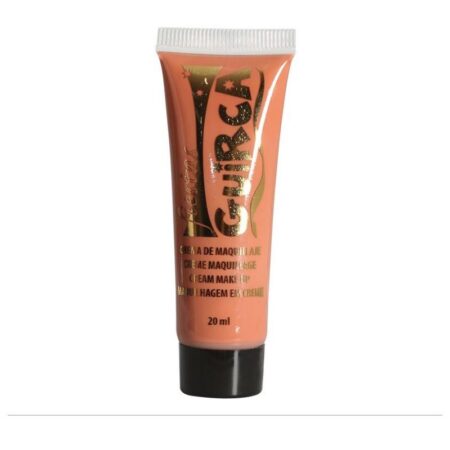 Hnědý make-up v tubě - pohled zepředu