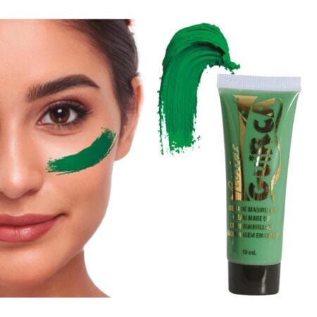 Tmavě-zelený make-up krém, tuba 20ml