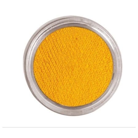 Žlutý make-up na vodní bázi - pohled zepředu