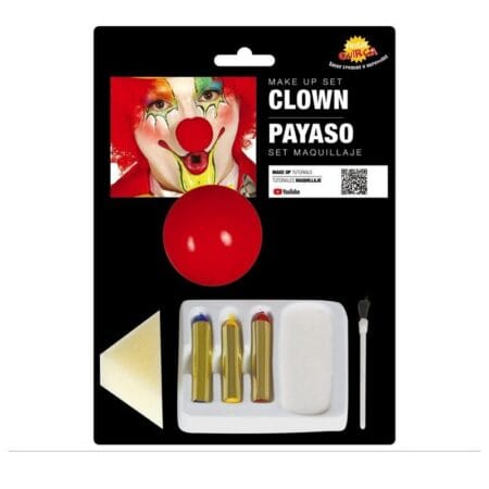 Klaun sada make-up - pohled zepředu