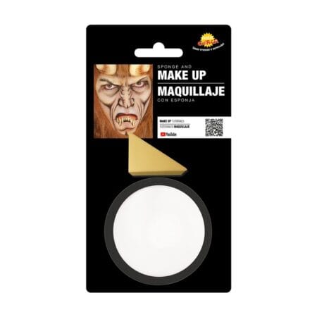 Bílý make-up s houbičkou