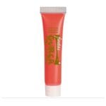 Neon červený make-up – pohled zepředu