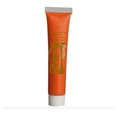 Oranžový make-up na vodní bázi - pohled zepředu