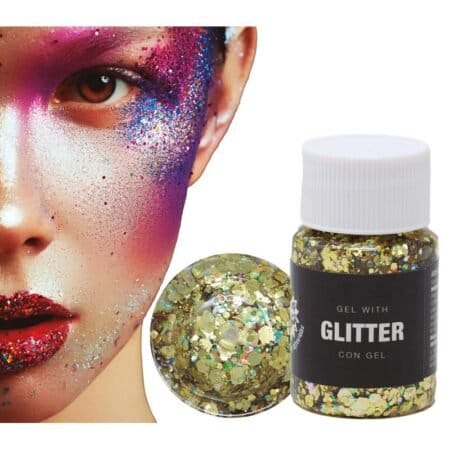 Zlatý glitter gel