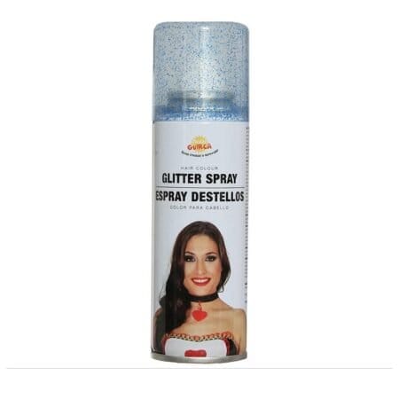 Sprej na vlasy glitrový modrý 125 ml – pohled zepředu