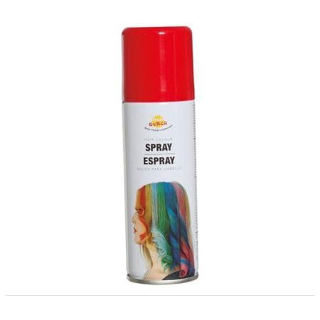 Červený sprej na vlasy - pohled zepředu