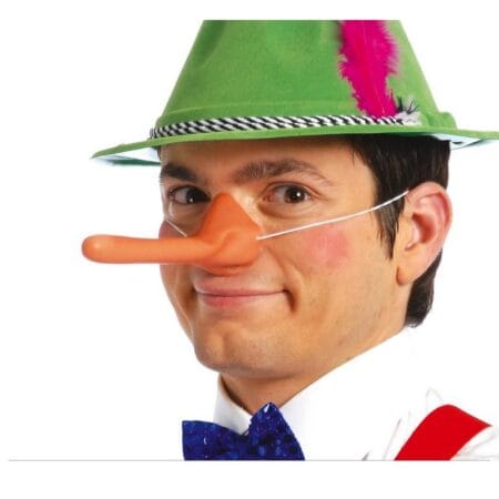 Dlouhý nos Pinocchio PVC pohled zepředu