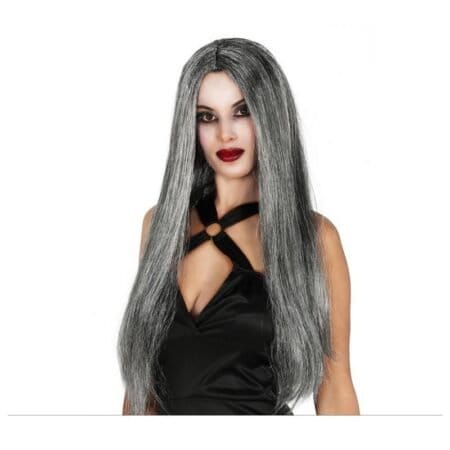 Rovná Šedá Paruka Zepředu