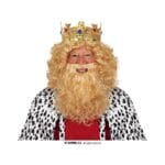 Blond královská paruka a vousy zepředu