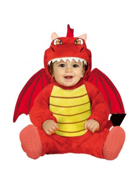 Miminko oblečené v kostýmu Baby Drak s roztomilými křídly