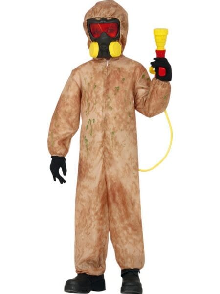 Pohled zepředu na dětský kostým Biohazard Zombie