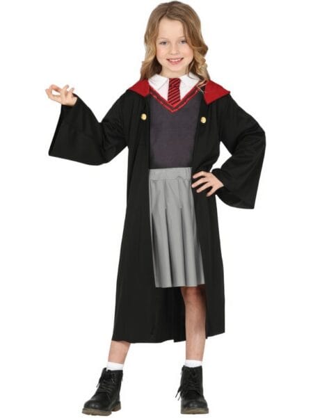 Pohled zepředu na kostým studentky Hogwarts