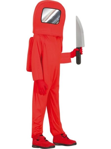 Dětský kostým Červený Astronaut zepředu
