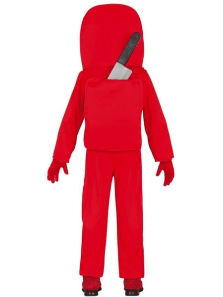 Dětský kostým Červený Astronaut zezadu