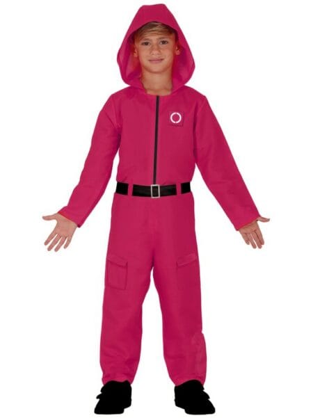 Pohled zepředu na dětský kostým Hráče ze Squid Game