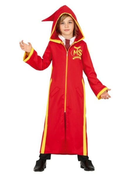 Pohled zepředu na kostým studenta kouzelnické školy