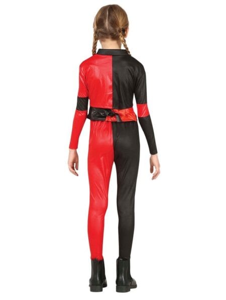 Dětský kostým Harley Quinn pohled zezadu