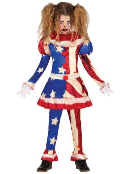 Dětský karnevalový kostým Klaun Patriot, pohled zepředu