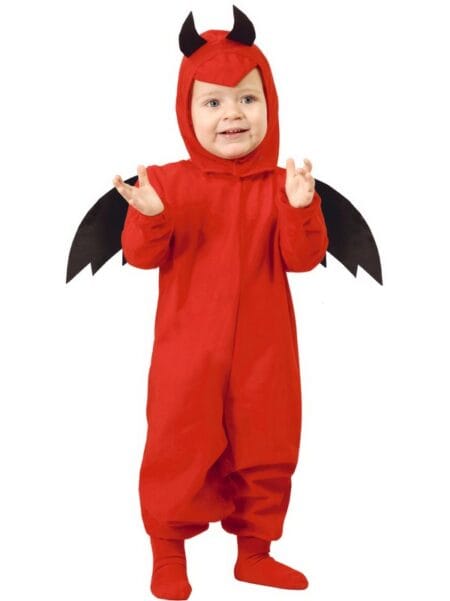Dětský kostým Malý Ďáblík zepředu - perfektní pro karneval a Halloween.