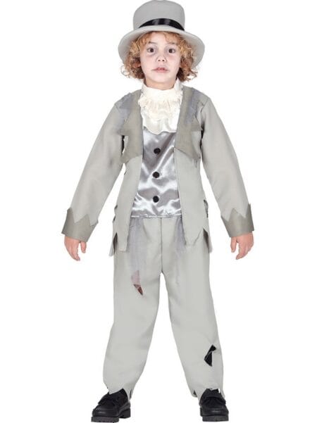 Pohled zepředu na dětský kostým Duch Elegán
